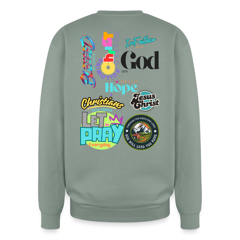 Oversized Crewneck logo - sage