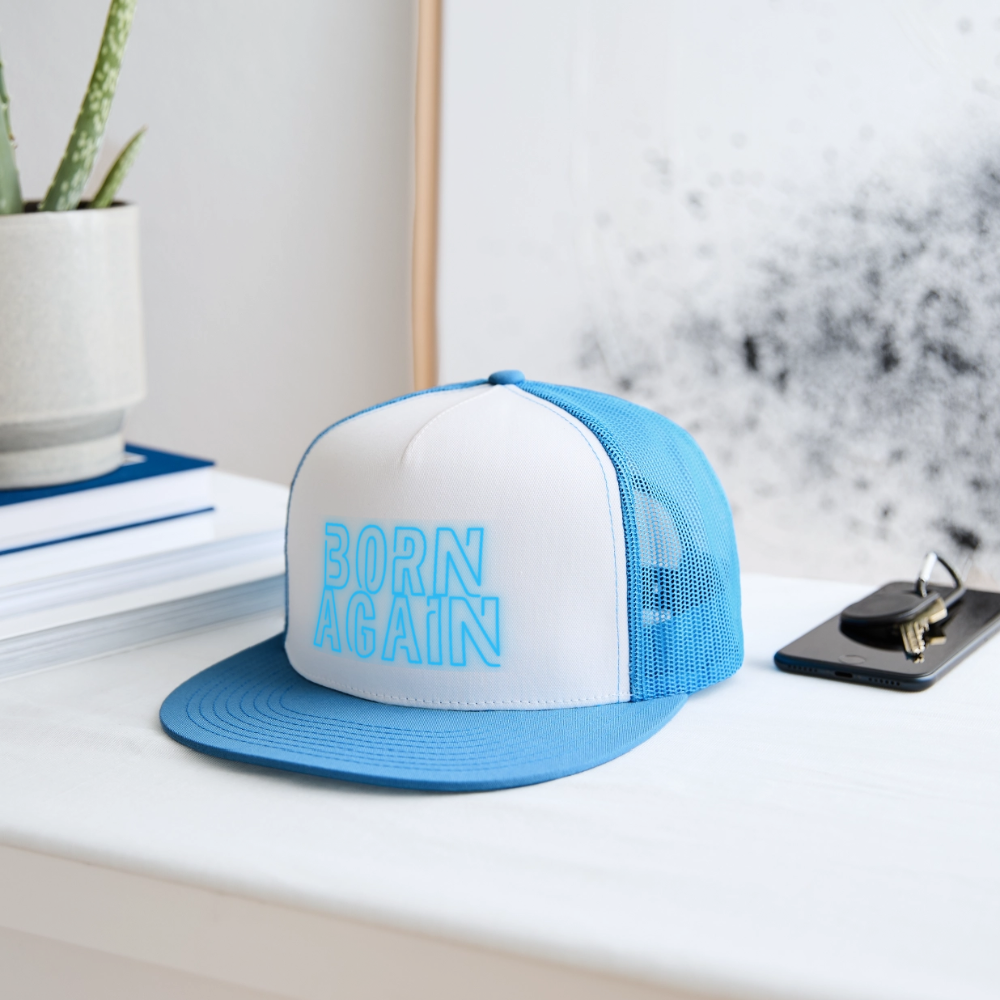 Born again Trucker Hat - white/blue