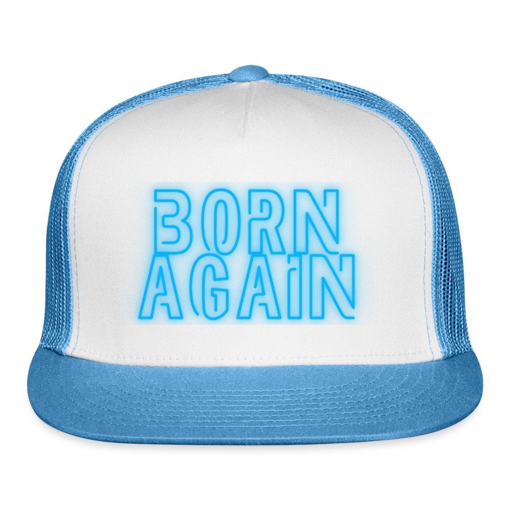 Born again Trucker Hat - white/blue