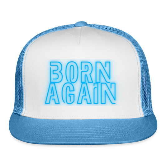 Born again Trucker Hat - white/blue
