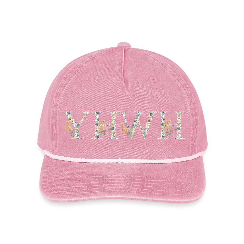 Yahweh Vintage Washed Rope Cap - washed pink