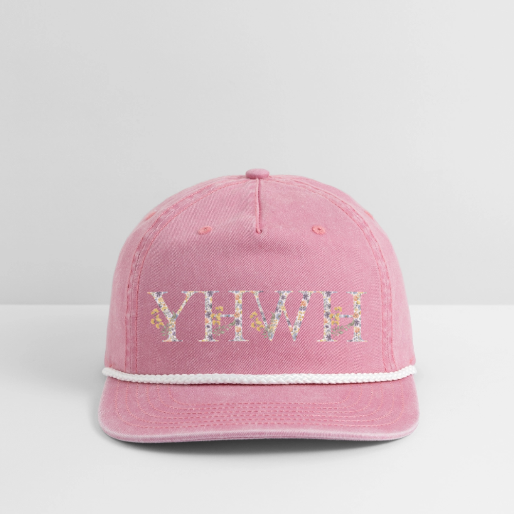 Yahweh Vintage Washed Rope Cap - washed pink