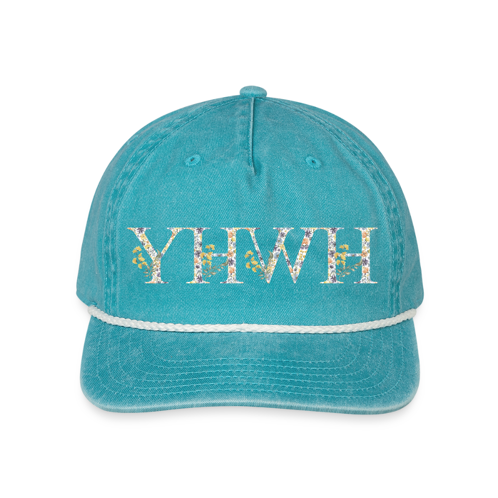 Yahweh Vintage Washed Rope Cap - faded turquoise