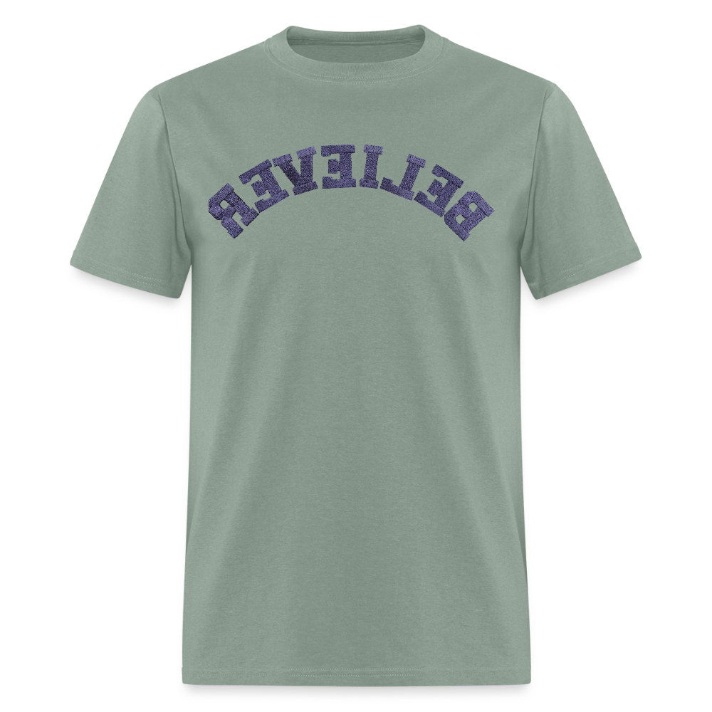 Believer inside and out T-Shirt - sage