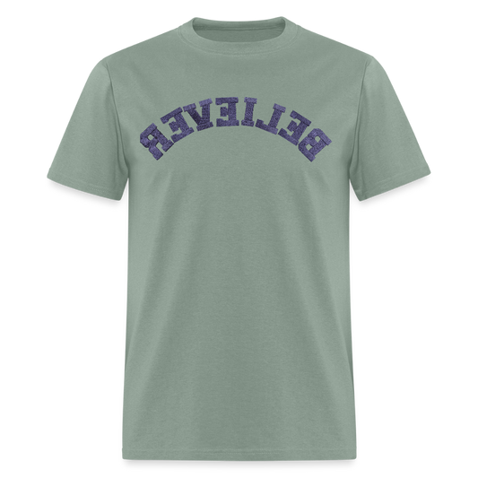 Believer inside and out T-Shirt - sage